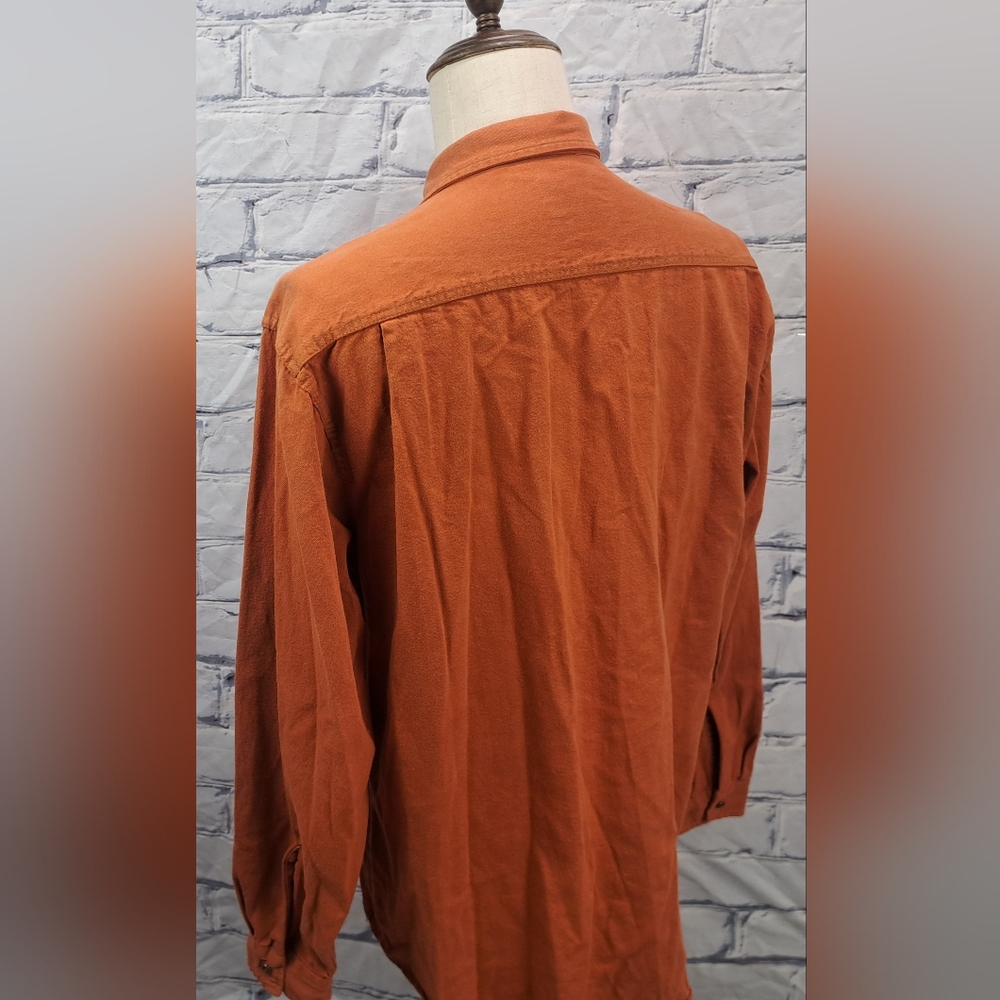 Levi's Men's Vintage 90s Denim Shirt Orange Button Down Size Large - Picture 7 of 16